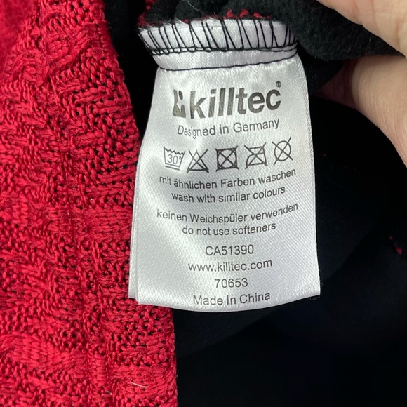 KILLTEC Fleece Full Zip Jacket in Dark Red Size 12 or Size Large Like New - Picture 5 of 8